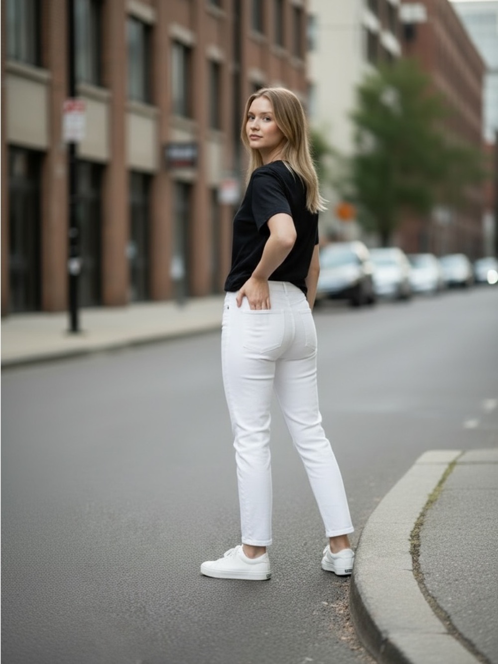 AG High Rise Stevie Ankle Jeans